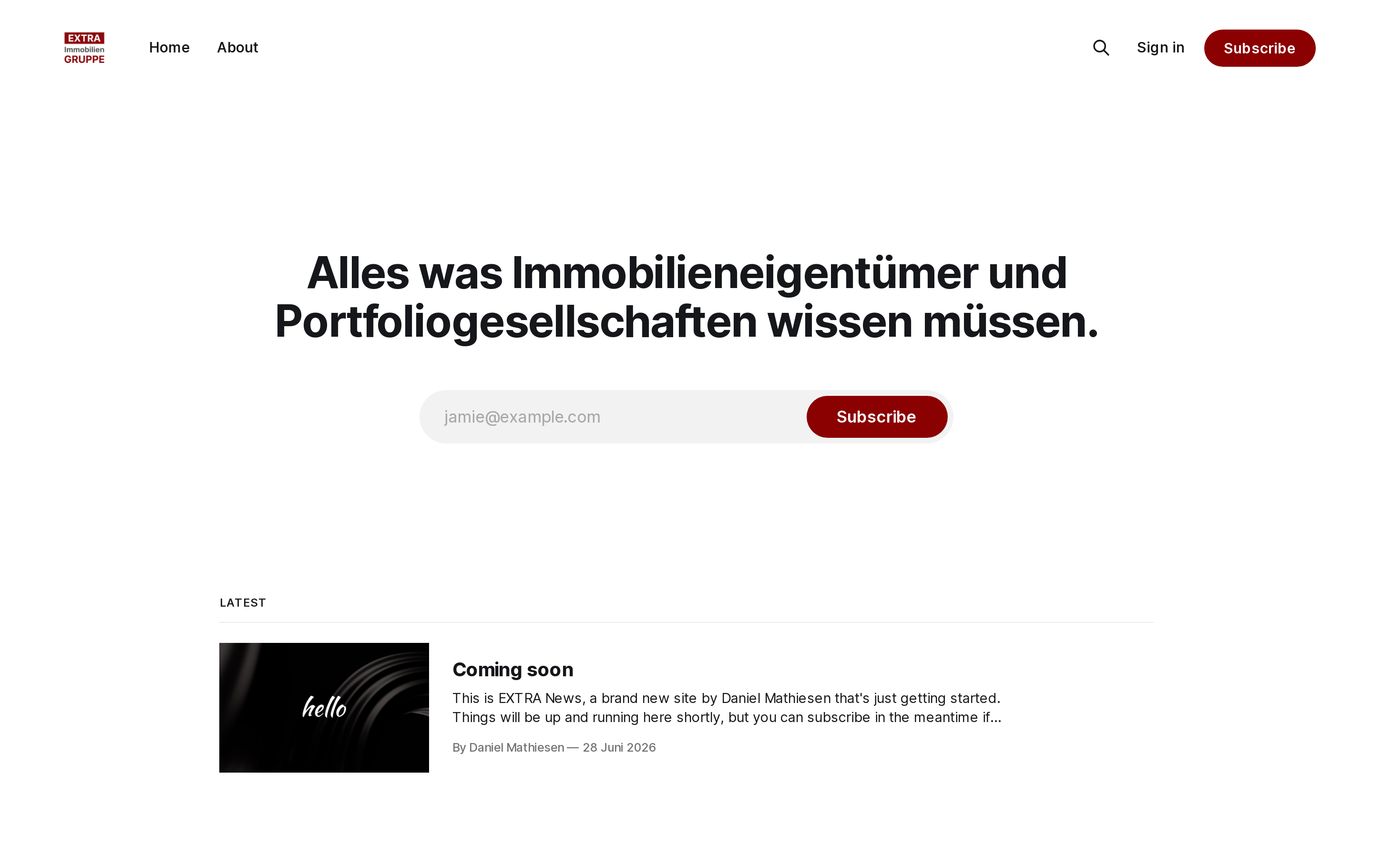 Vorschau des EXTRA News Blog-Feeds mit aktuellen Artikeln